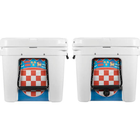 Croatia Flag Distressed YETI Tundra 65 Hard Cooler Skin